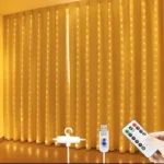 One94Store Plastic Fairy Curtain String Lights 3x3m | Warm White, USB Powered, 300 LEDs