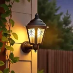 Lyse Decor Metal & Glass Outdoor Waterproof Wall Lamp