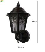 Lyse Decor Metal & Glass Outdoor Waterproof Wall Lamp - Image 2