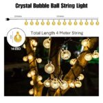 Desidiya® 14-LED Crystal Ball String Lights 4m | Warm White, Waterproof - Image 3