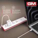 GM 3060 Extension Board 10A 250V | 2m Cord, Surge Protector, 4 Sockets - Image 6